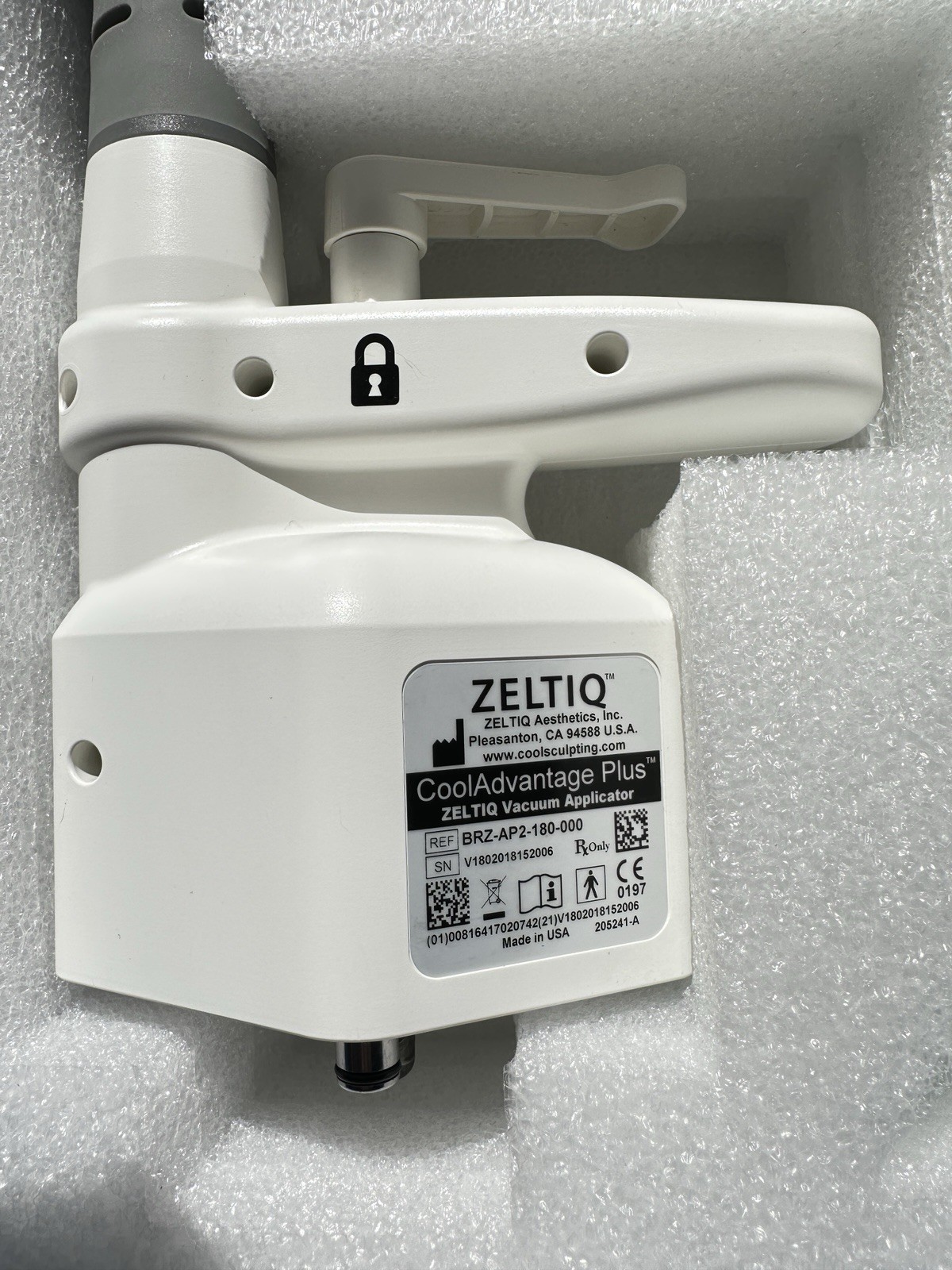 ZELTIQ CoolAdvantage Plus Vacuum Applicator CoolSculpting BRZ-AP2-180-000