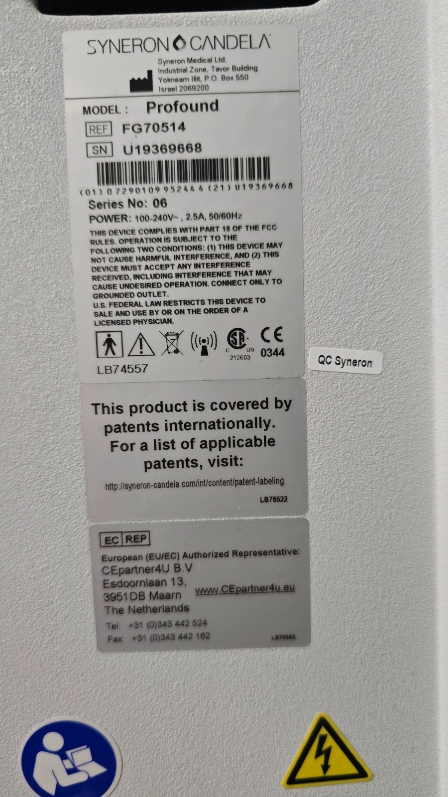 2019 Candela Profound RF MN – Dermal + SubQ