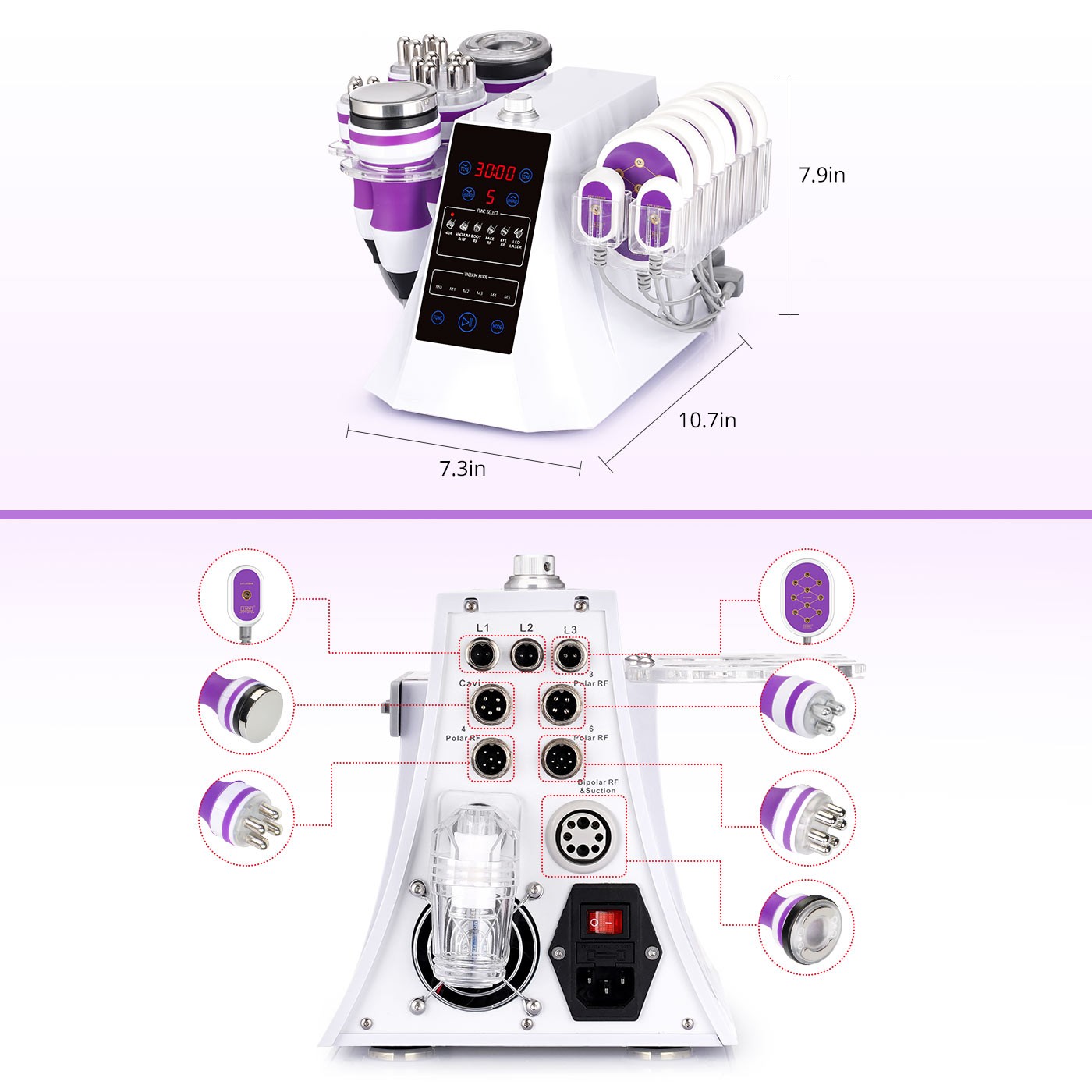 6 in 1 Beauty Machine for Body Massage Facial Skin Care Skin Lifting Lost WeigkY