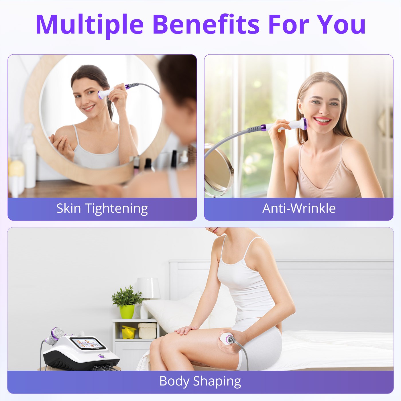 Household 4 in 1 Beauty Machine for Body Massage Facial Skin Care Salon SPA