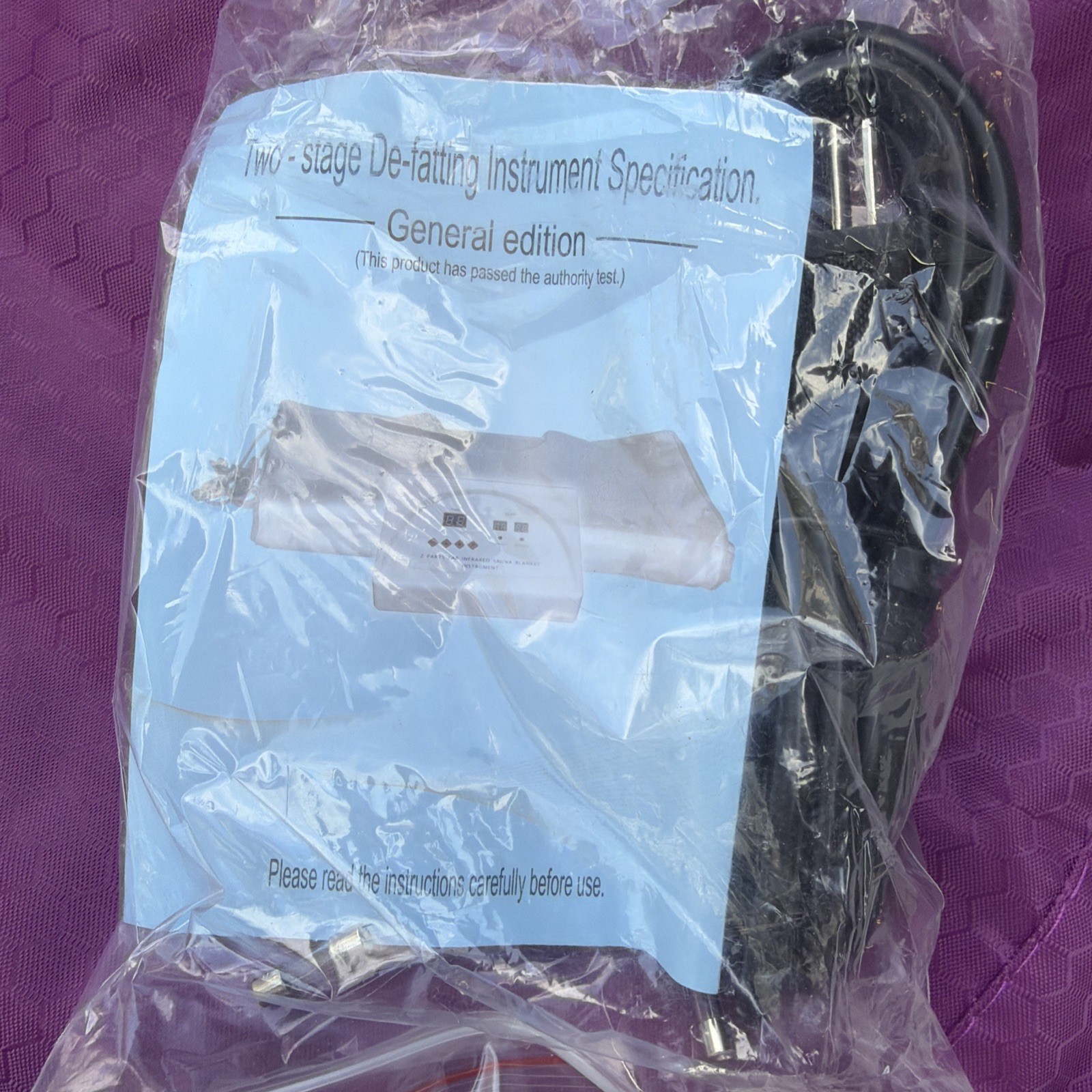 Open Box – 2 Parts Far Infrared Sauna Blanket Instrument – Untested