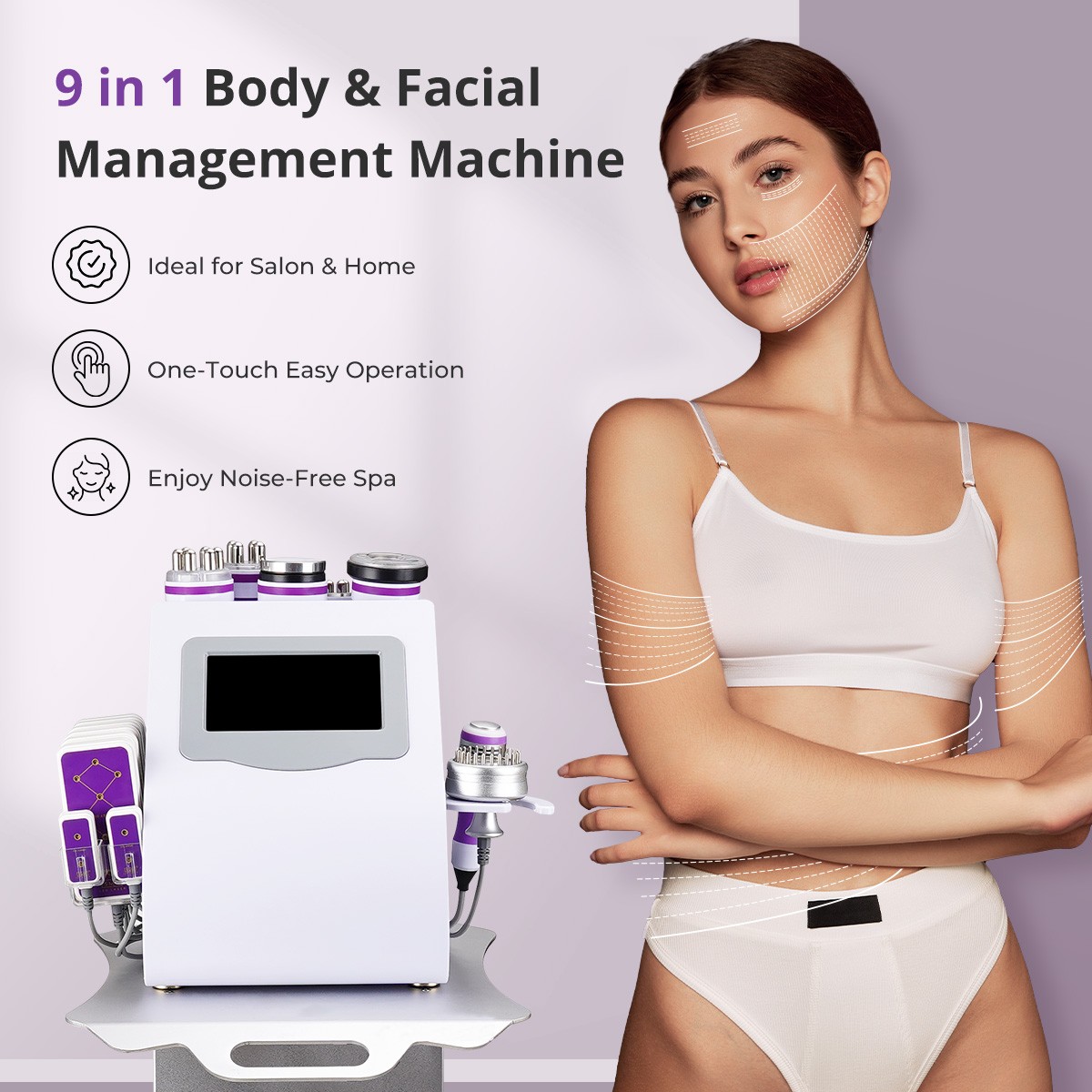 Multi-Function 9 in 1 Beauty Machine for Skin Firmness & Silhouette Improvement
