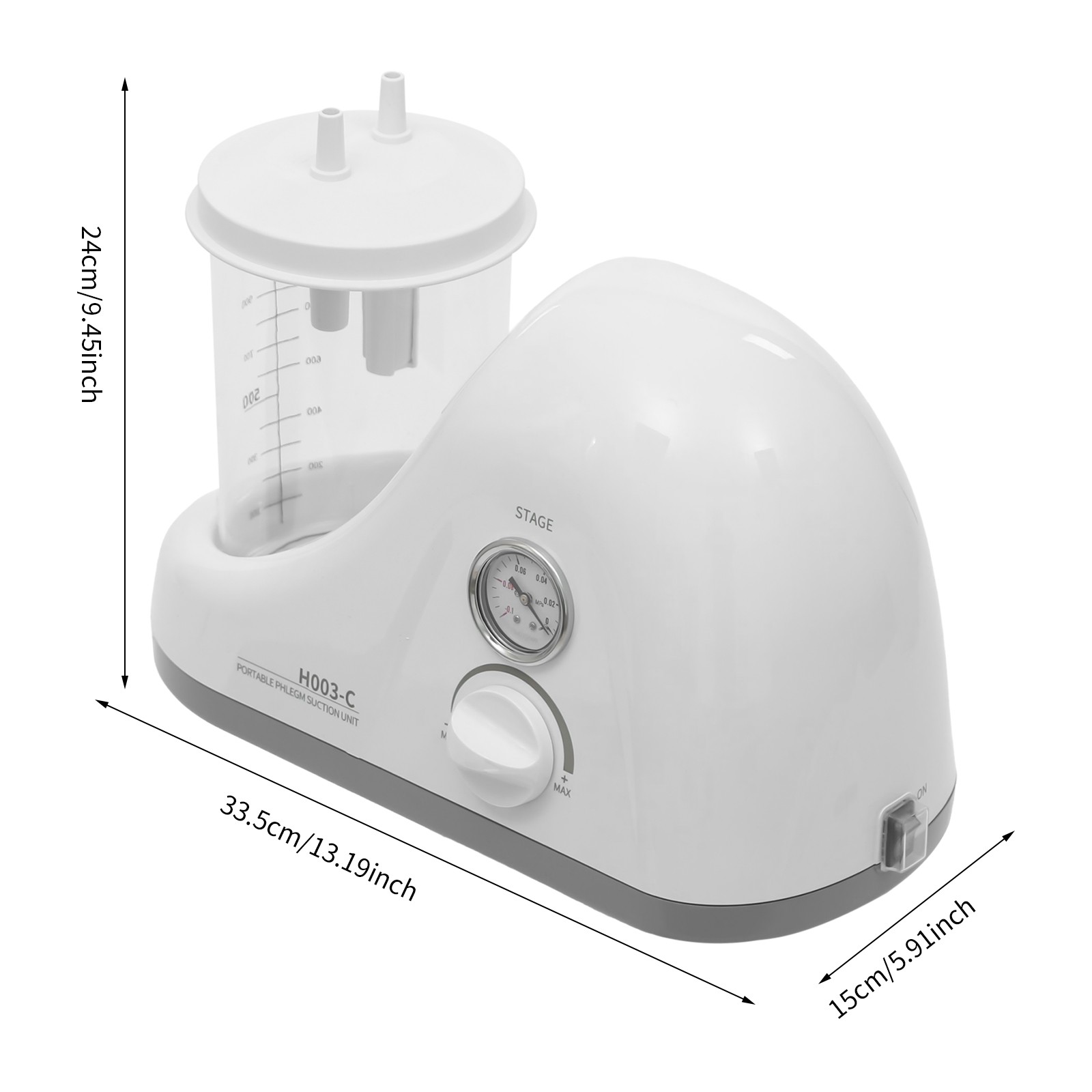 Portable Dental Phlegm Suction Unit Emergency Medical Vacuum Aspirator Machine