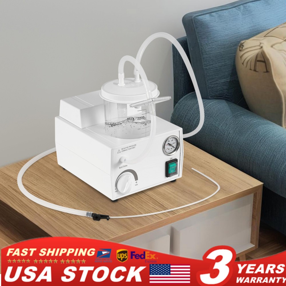 110V Portable Phlegm Suction Unit Sputum Aspirator Machine Medical Vacuum Pump