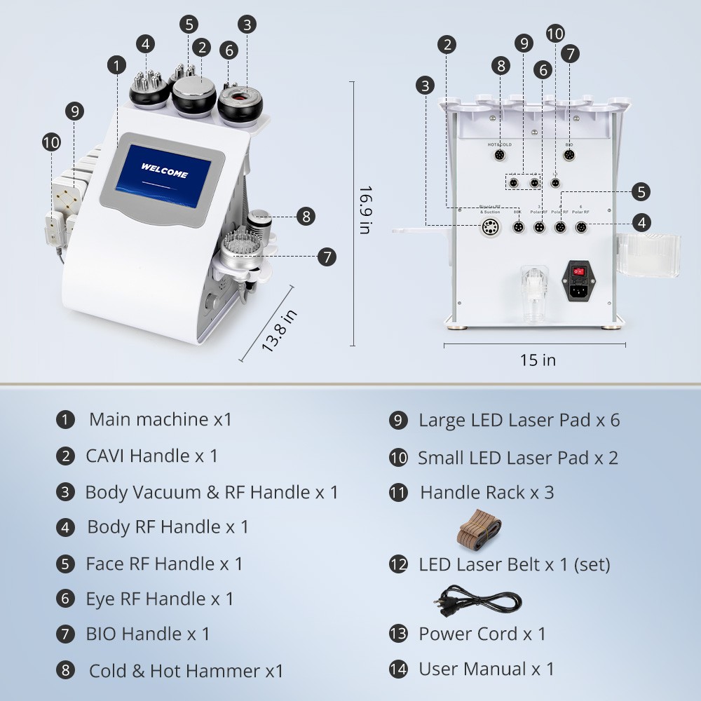 New 9 in 1 Beauty Machine Boost Body Line Improve Skin Firmness Beauty Massager