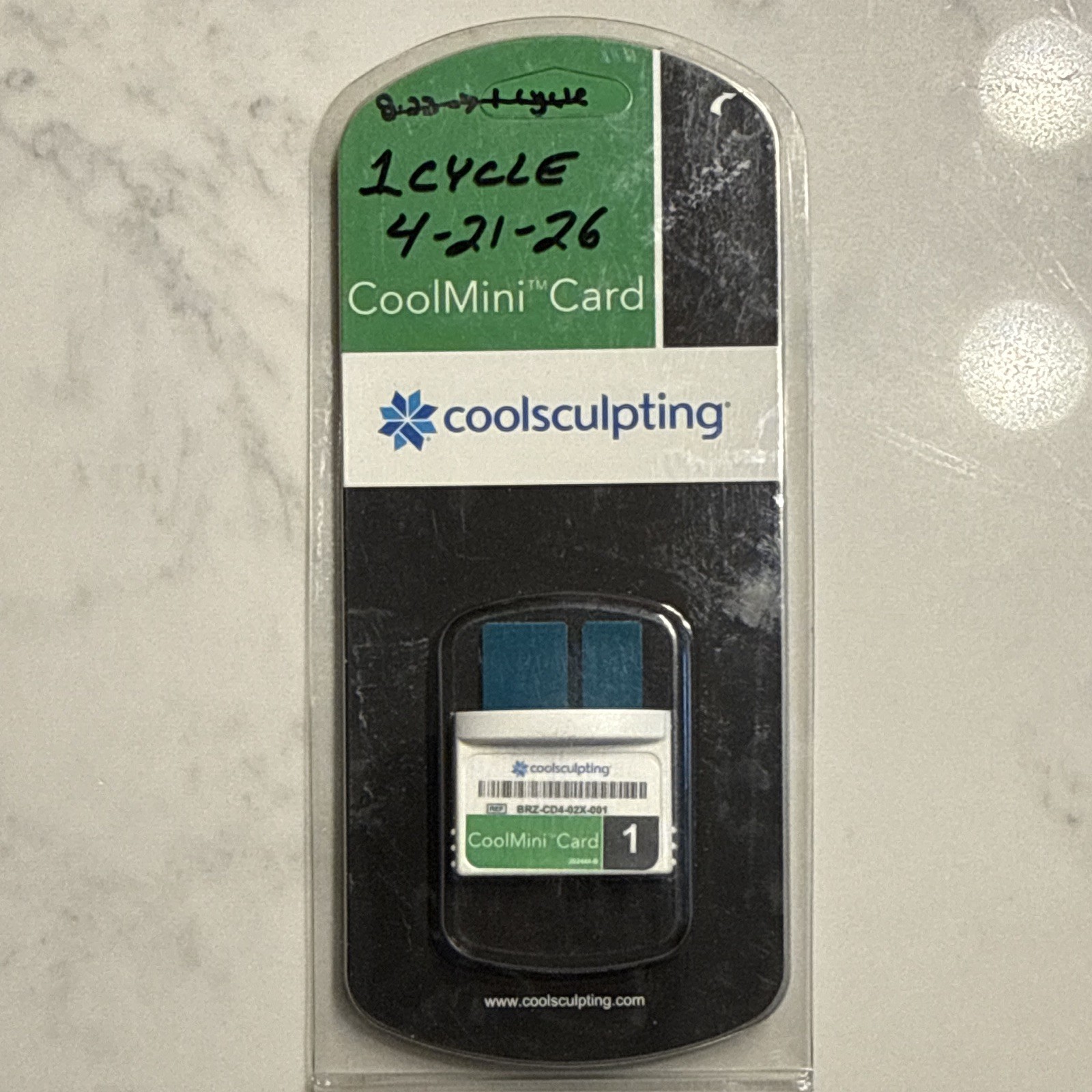 CoolSculpting CoolMini Card 1 Cycle BRZ-CD4-024-001 Portable Cosmetology