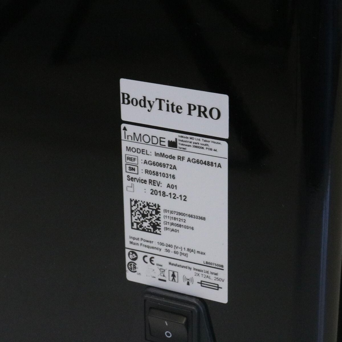 2018 Inmode Bodytite PRO w/ Morpheus8 Face