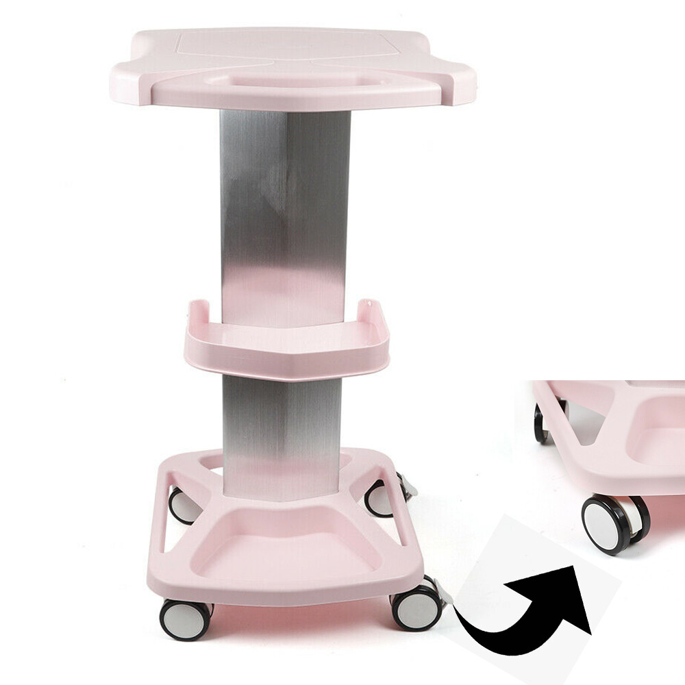 Rolling Beauty Salon Trolley For Salon Pedestal Rolling Cart Wheel Stand 100kg