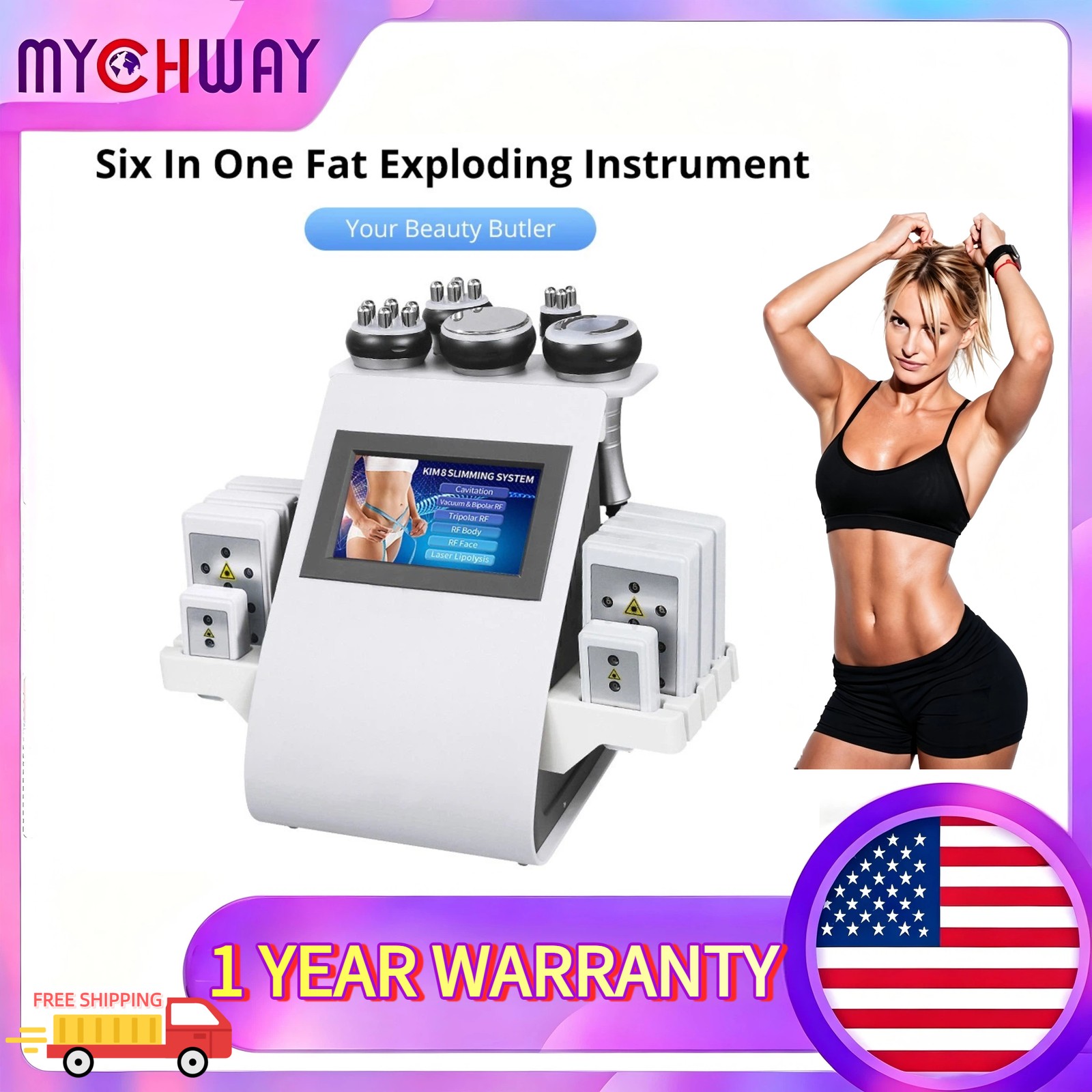 New 6 in 1 Beauty Device for Body Line Improvement & Facial Skin Lifting Massage