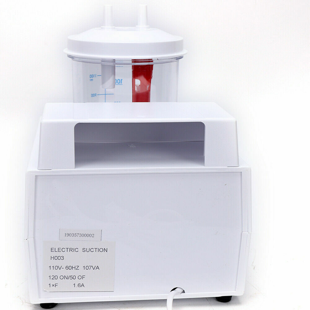 1000mL 90VA Emergency Quiet Vacuum Phlegm Medical Aspirator Suction Unit Machine