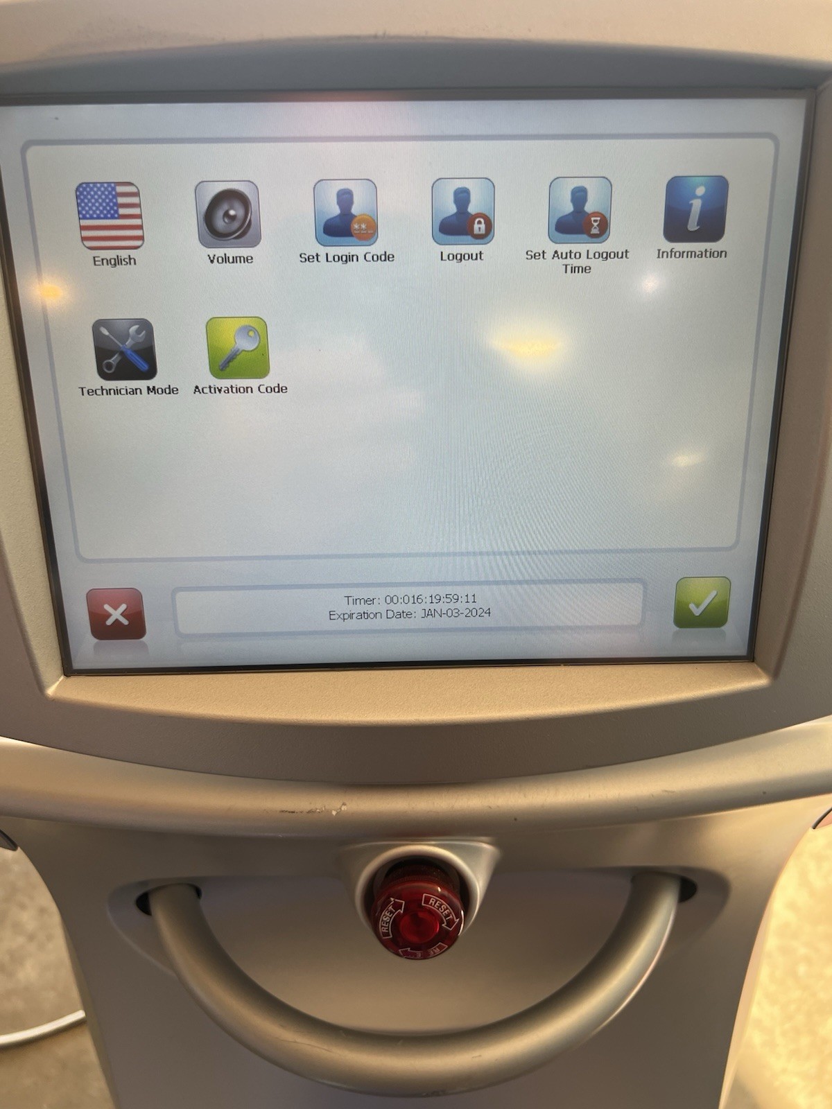 Venus Legacy Cart-Mounted Radiofrequency Cosmetology Machine LE400628