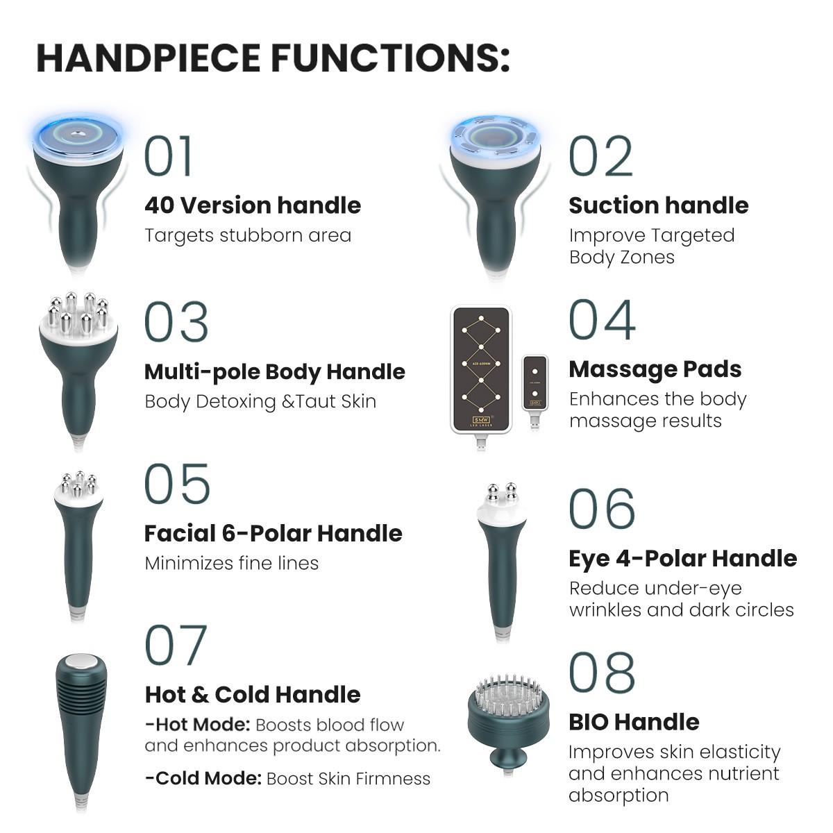 9 in 1 Beauty Machine for Skin Smoothing & Enhance Body Curves Vertical Model