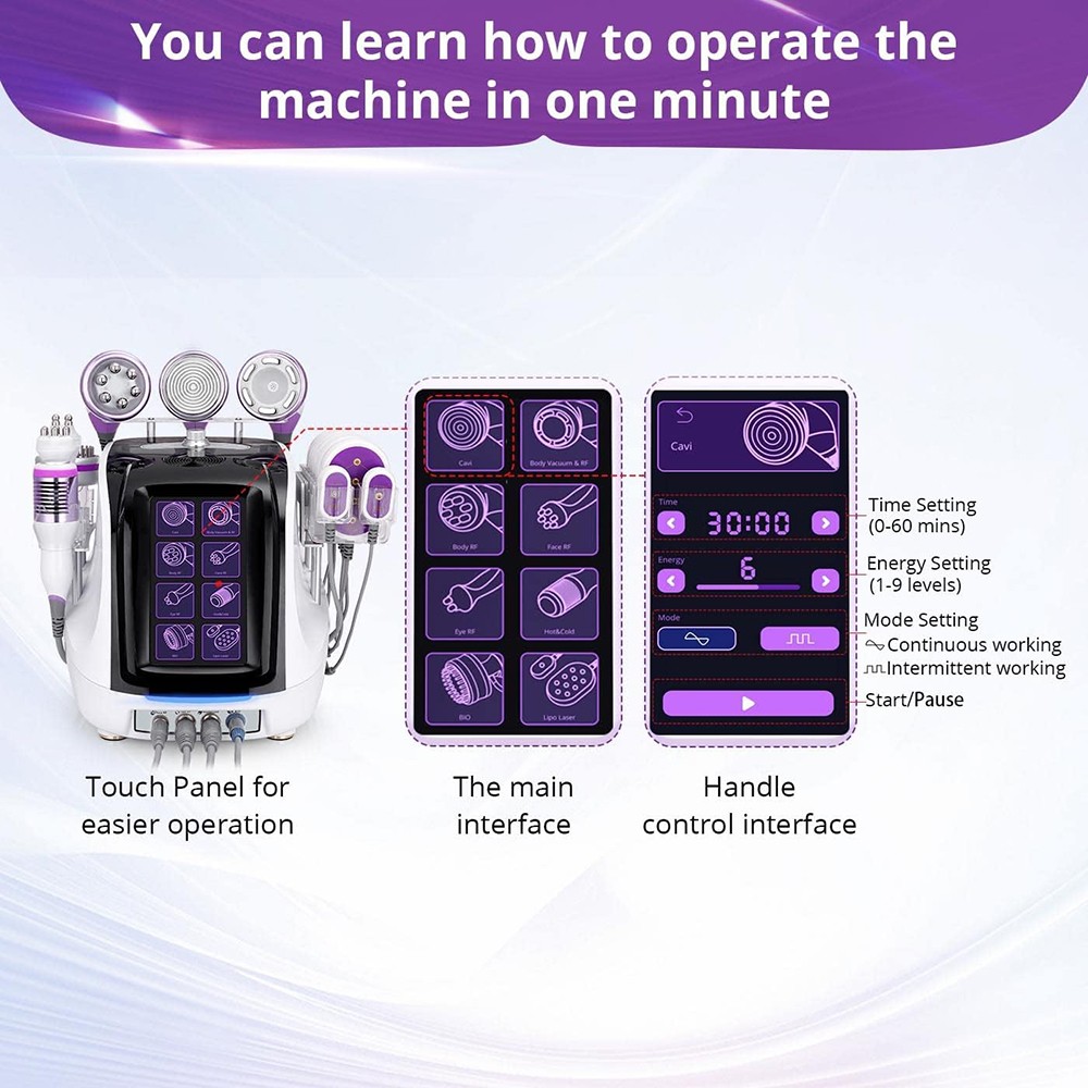 Multifunction 9 in 1 Beauty Machine for Body Massage Facial Skin Care Salon Use