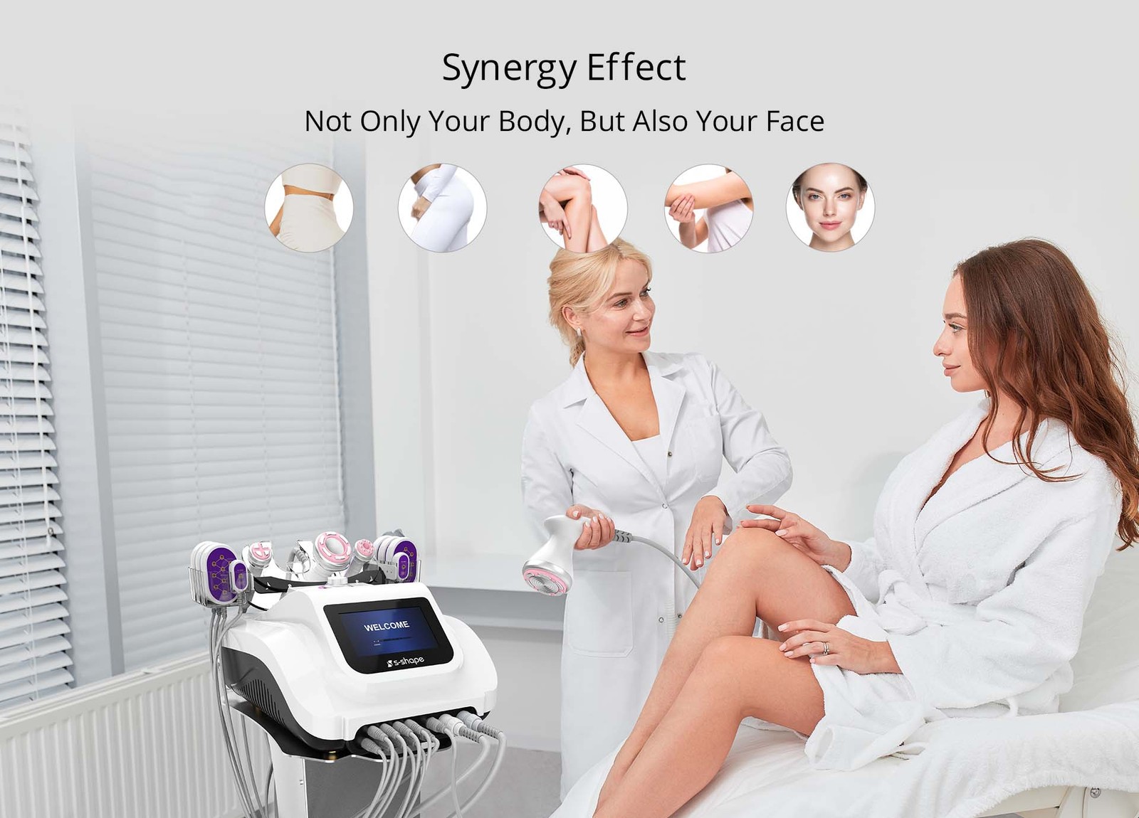 Premium 6 Attachments Beauty Machine for Improve Sagging Skin Targeted Body Zone