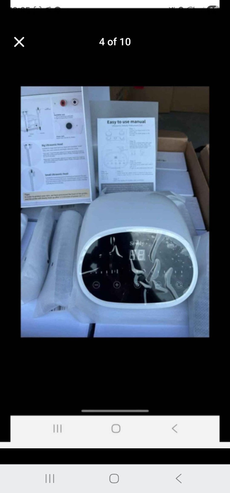 SEWDY Ultrasonic Cavitation Facial Machine w/ Spray Function, Multiple Probes