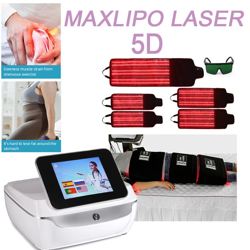 5D MaxLipo Laserterapia Slimming Loss Fat Machine Lymphatic Drainage Therapy