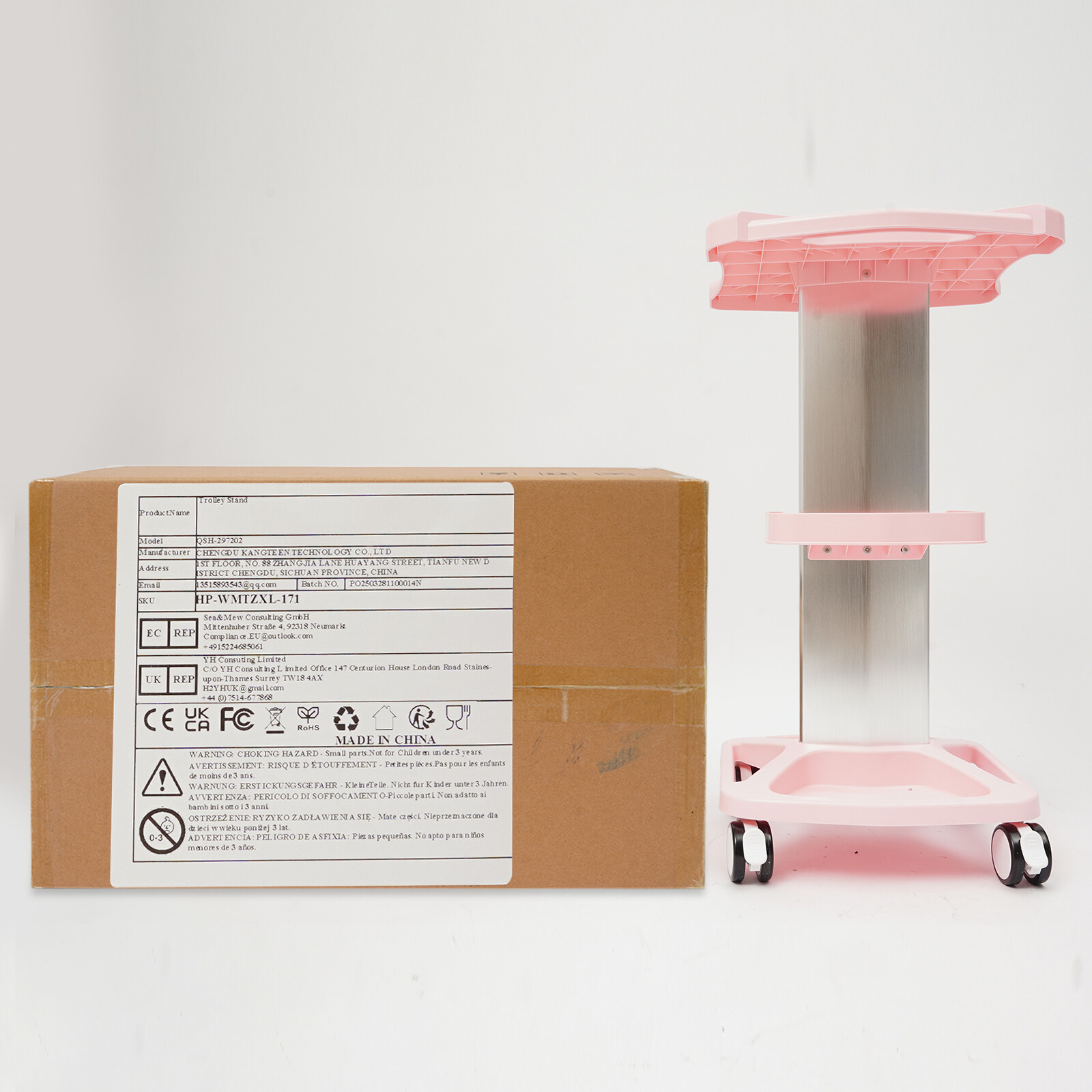 SPA Salon Trolley Stand Rolling Cart Storage F/ Ultrasonic Cavitation Machine