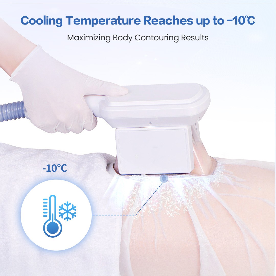 2 Handles Cold Freeze Beauty Machine for Body Massager Beauty Spa Salon 110V