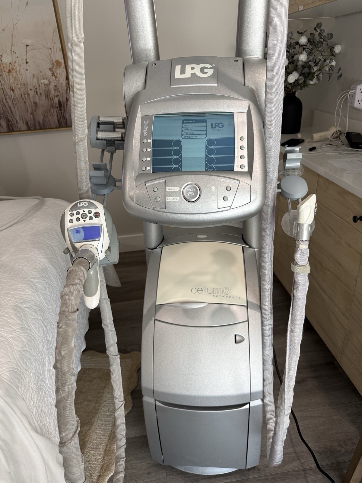 LPG Cellu M6 Keymodule Cavitation & Vacuum Portable Machine w/ Handpieces