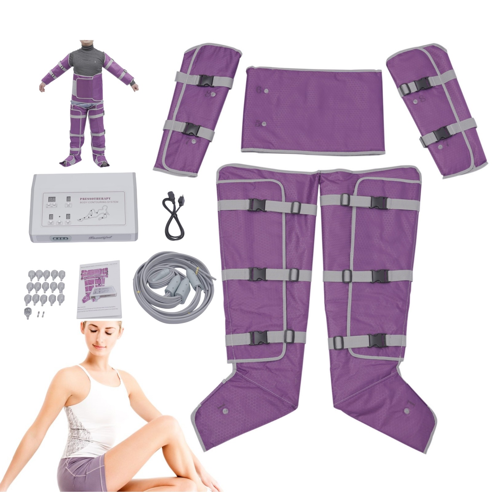 Air Pressure Slimming Suit Pressotherapy Lymph Drainage Weight Loss SPA Massager