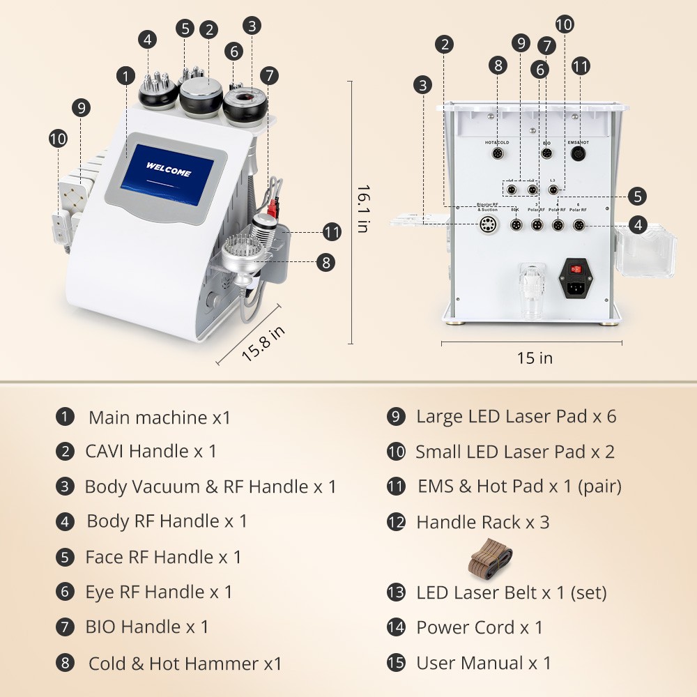 10 Probes Beauty Machine for Taut Skin & Jawline Definition Snatched Waist Home