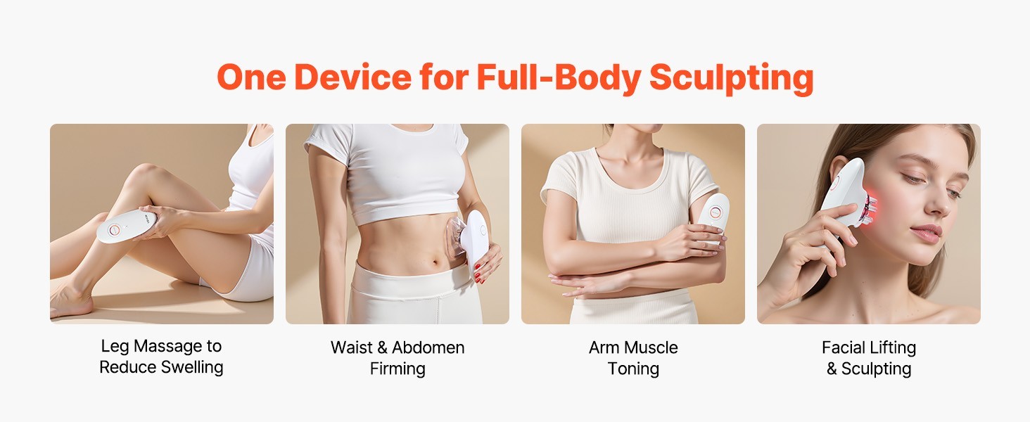 VEVOR Body Sculpting Machine 3-in-1 Electric Cellulite Massager with 3 Modes