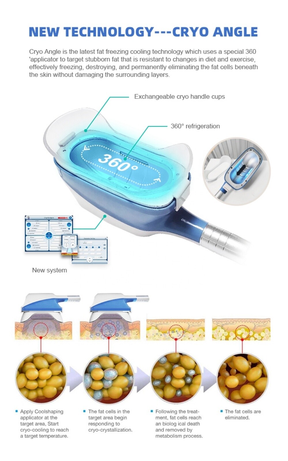 Cryo Fat Freezing Cool Body Sculpting Slimming Machine Body Shape Fat Removal