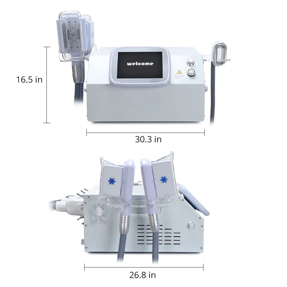 3 Handles Freezing Double Chin Removal Cryo Cool Therapy Body Care Spa Machine