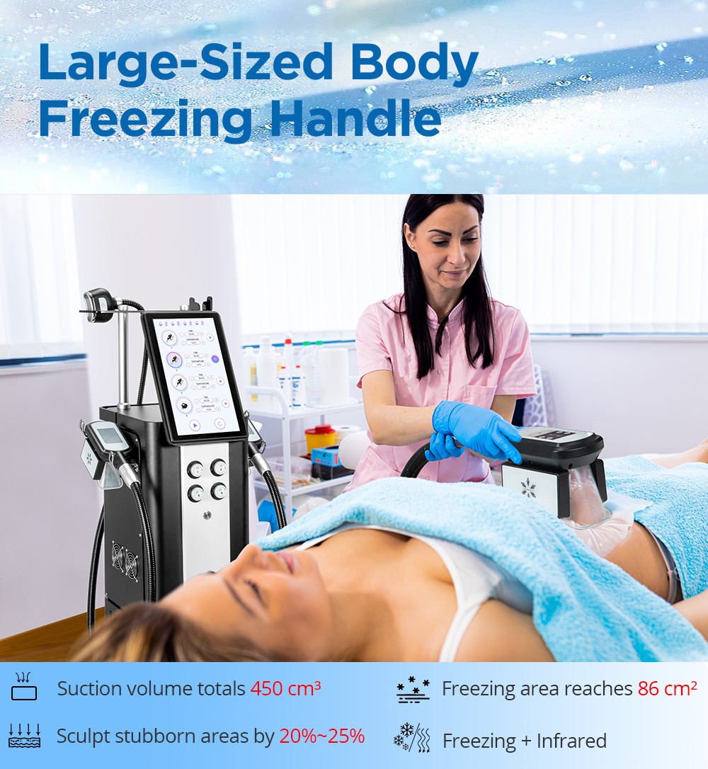 Professional 4 Handles Cool Freeze Beauty Machine Body Silhouette Massager Salon