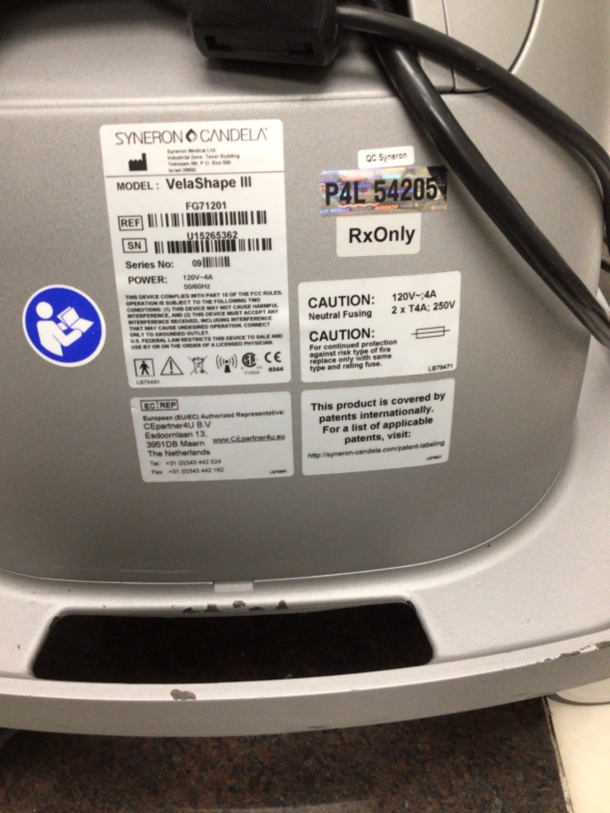 Syneron Velashape III Machine
