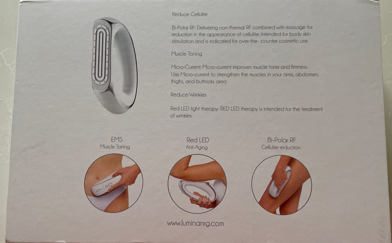 LUMINA NRG Fat Iron Body Fat Slimming Toning & Skin Tightening Device – White