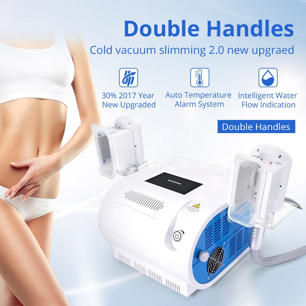 Professional Cool Freeze Beauty Machine 2 Handle for Body Silhouette Enhancement