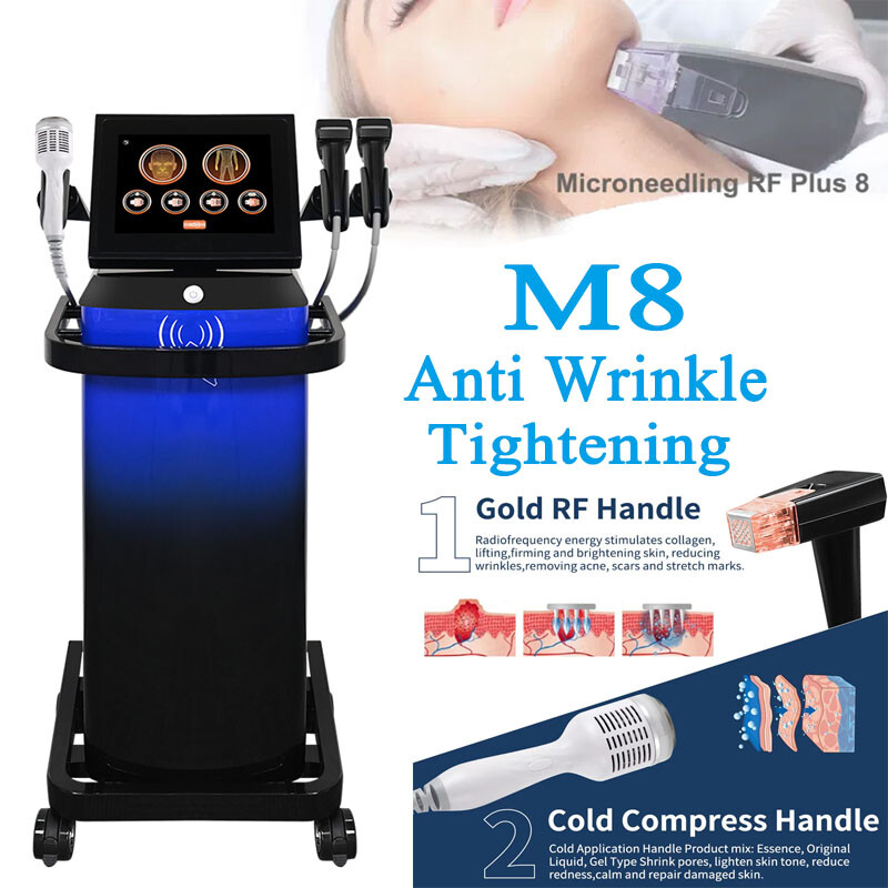 3in1 Professional M8 Fractional Gold RF Beauty Spa Machine Face Lift Mor pheus
