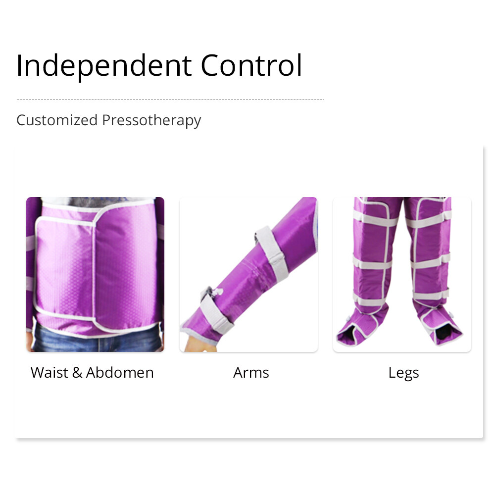 Air Pressure Pressotherapy Lymphatic Drainage Slimming Suit Body Massager Device