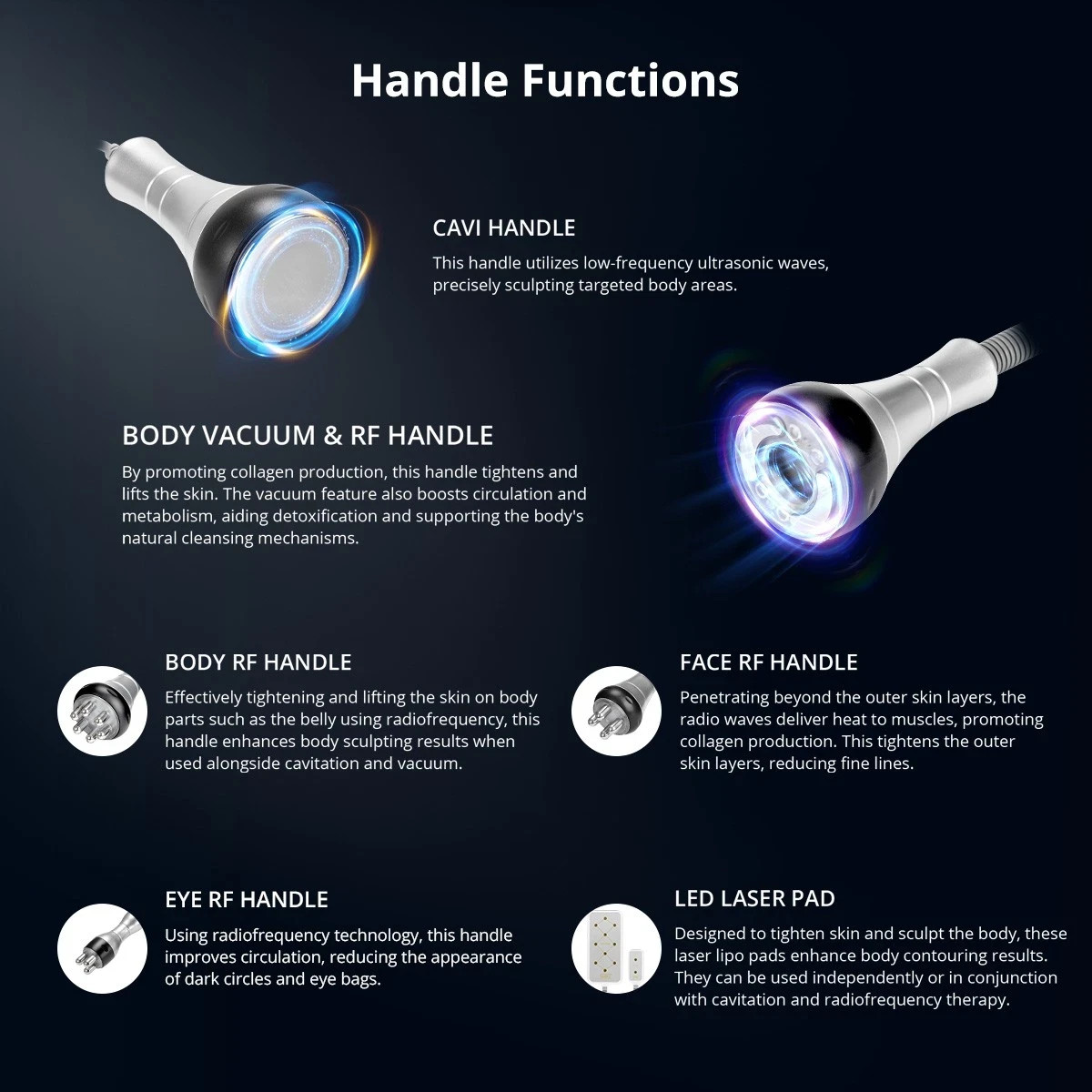 6 in 1 Beauty Machine Body Silhouette Enhancing Massager Improve Skin Firmness