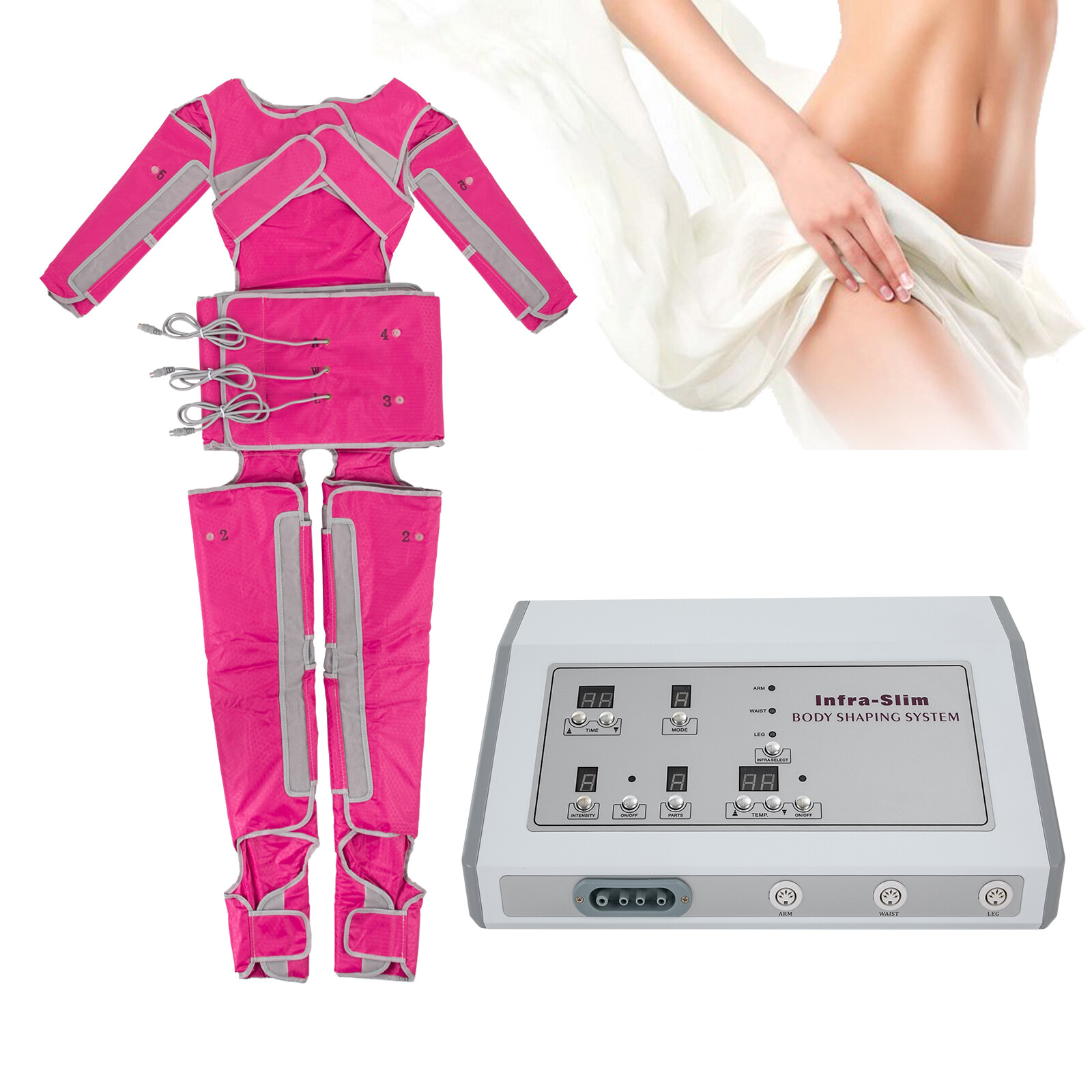 Air Pressure Suit Far Full Body Air Compression Suit with Heat for Waist, Arm