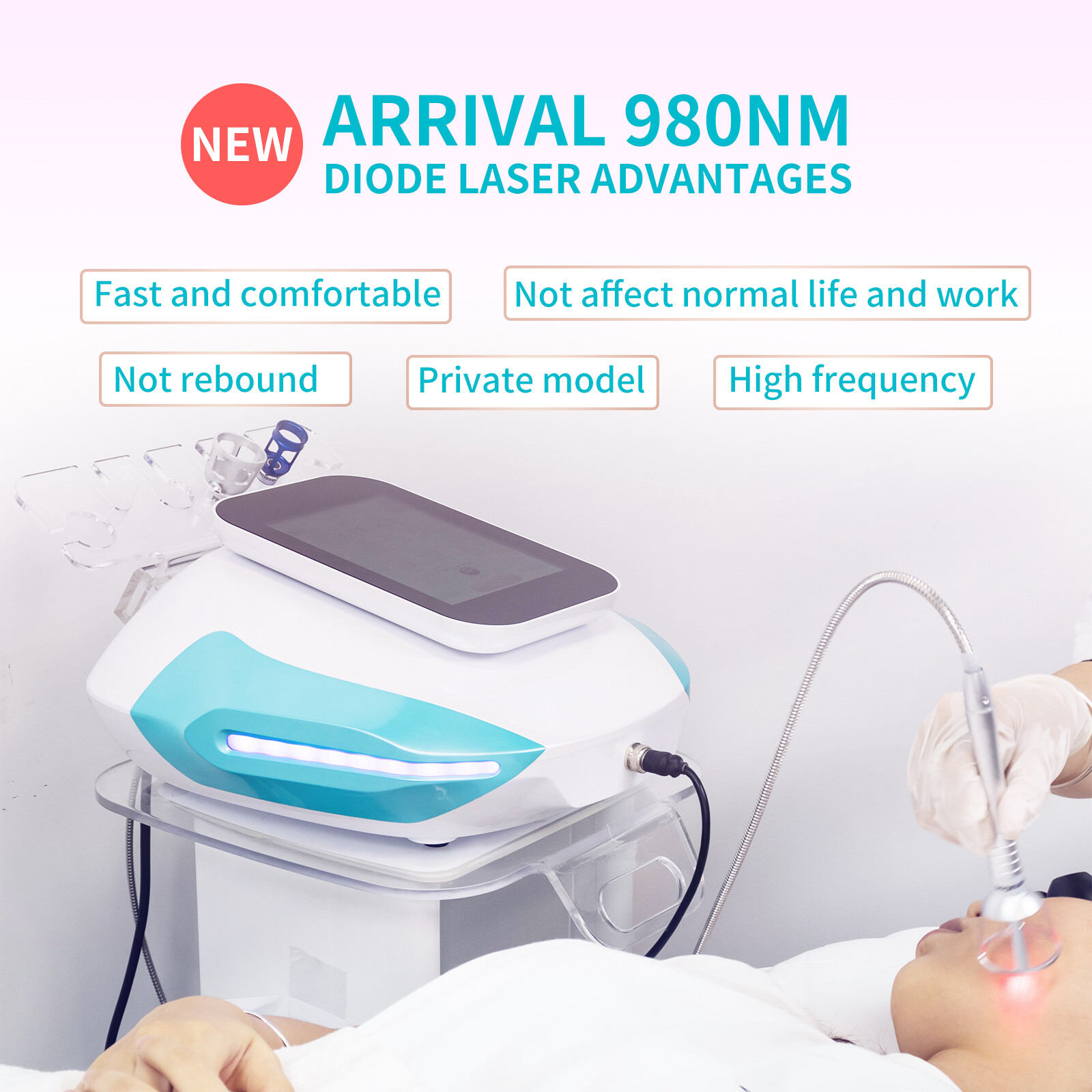 980nm Laser Device for Spider Veins, Nail Fungus Removal & Physical Therapy