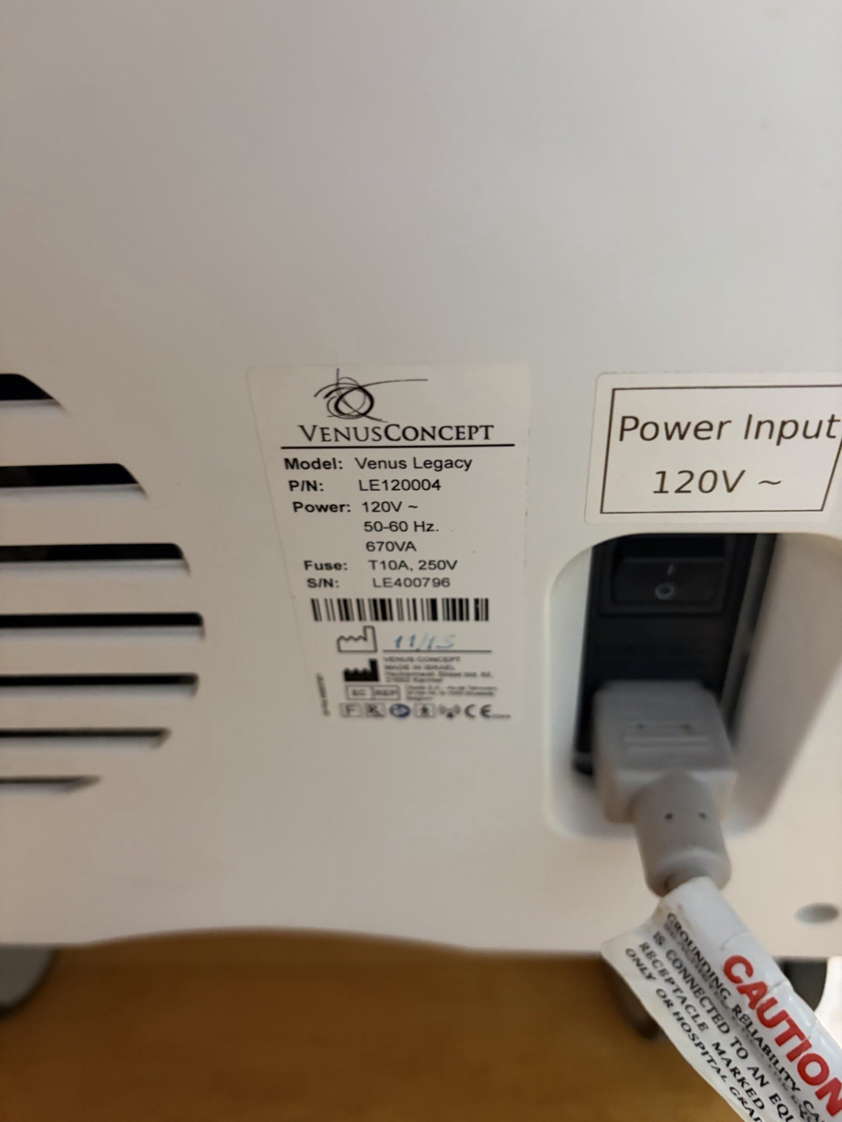 Venus Legacy Radiofrequency for Fat Melting and Cellulite Treatment LE120004