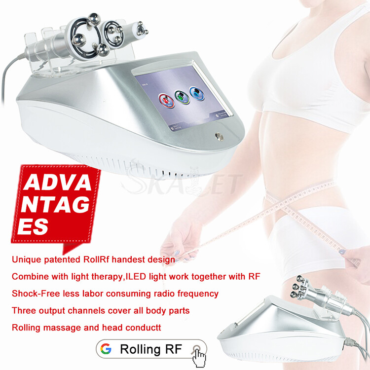 New body skin stretching red light roller RF beauty rejuvenation device