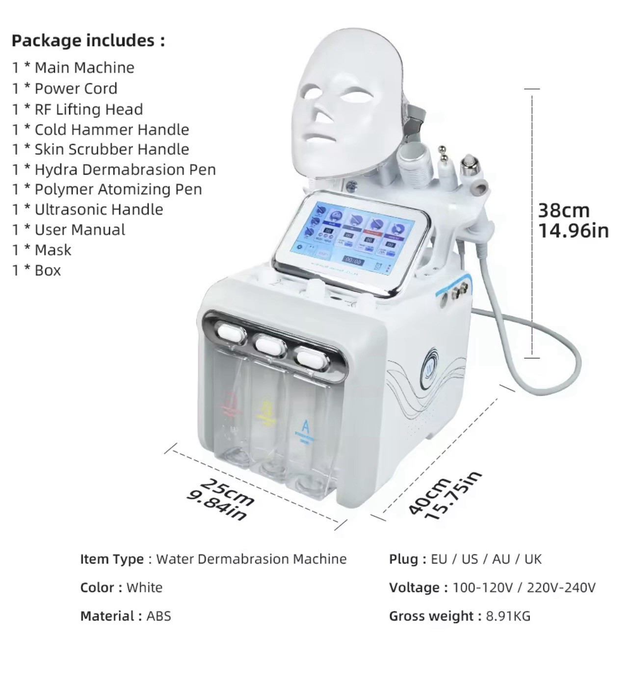 Facial Machine Salon Grade Aesthetics Skin Care 7 In 1 Beauty Equipment At Home