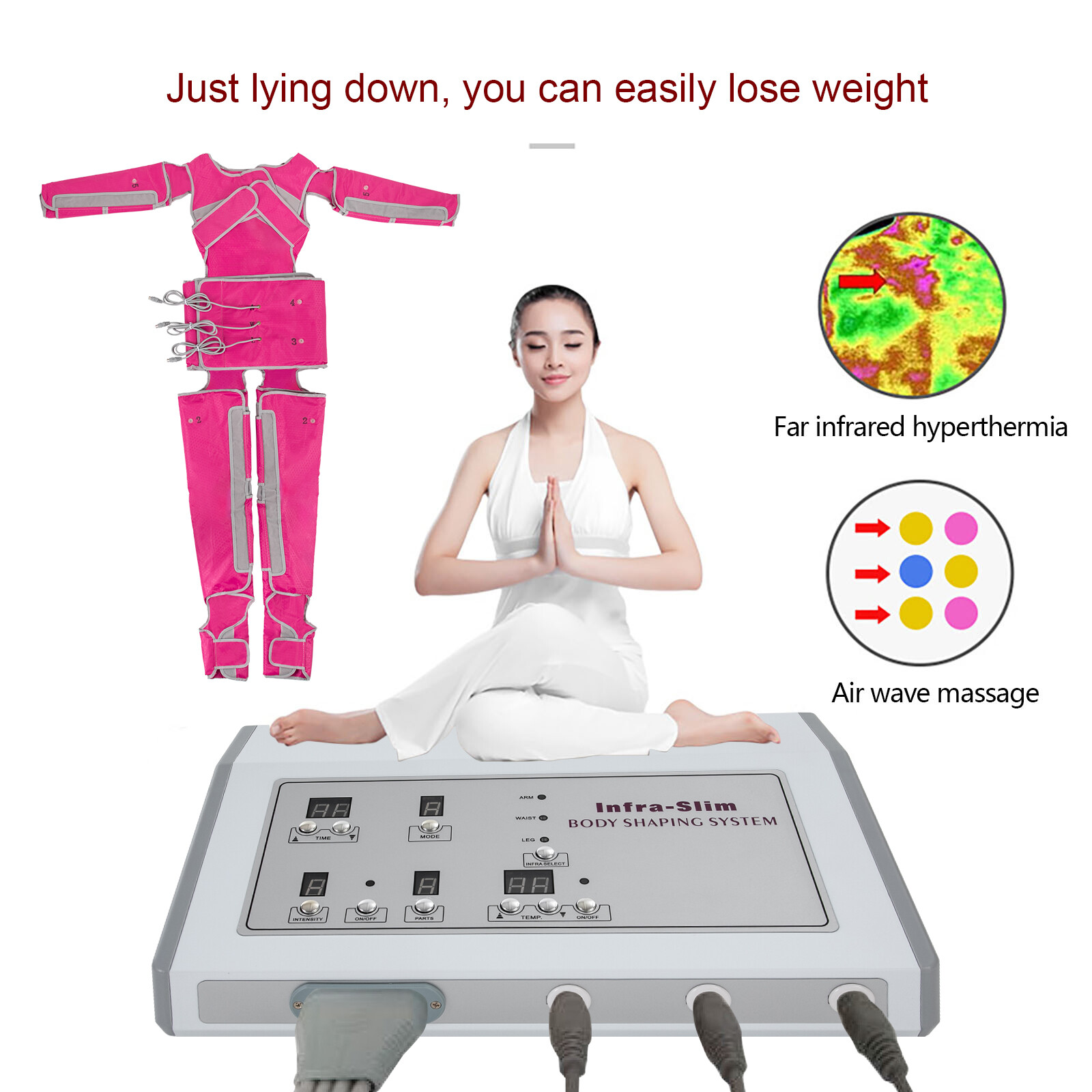 Air Pressure Lymphatic Drainage Pressotherapy Weight Loss Slimming Machine 600W