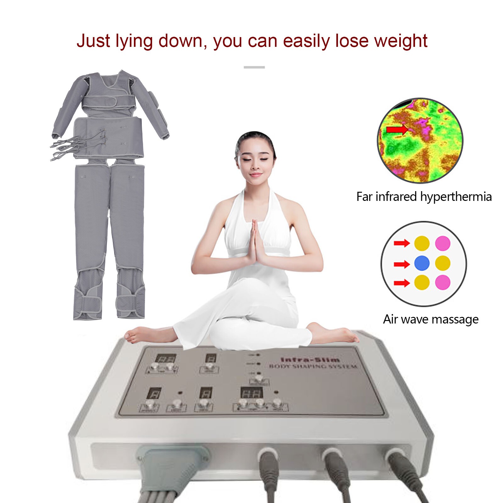 Air Pressure Suit Far Infrared Lymph Drainage Slim Pressotherapy Machine NEW US