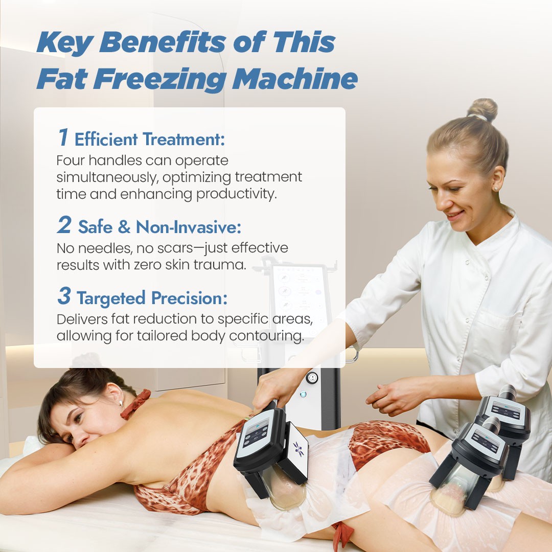 4 Handles Freezing Double Chin Removal Cool Therapy Body Massager Beauty Machine