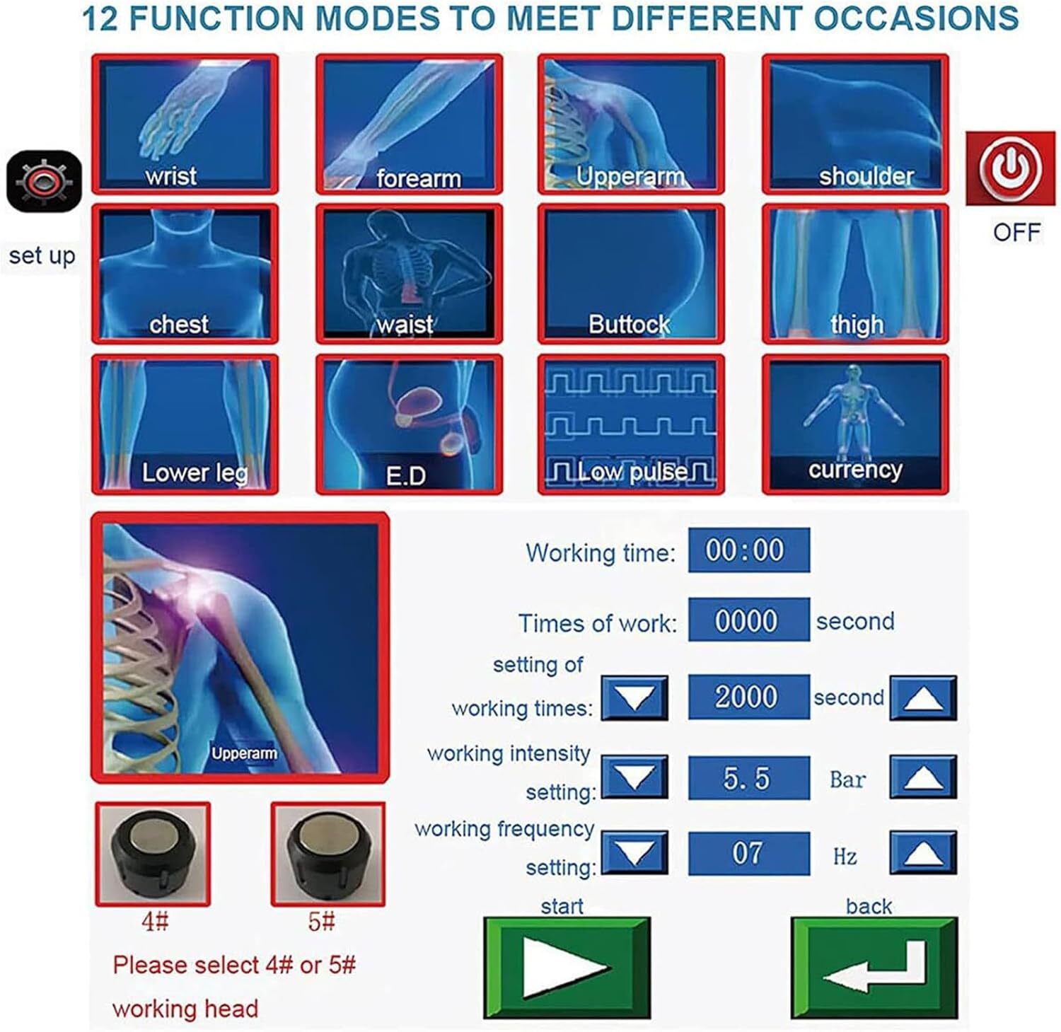 Shockwave Therapy Machine for Muscle & Shoulders Pain Relief ED Therapy Machine