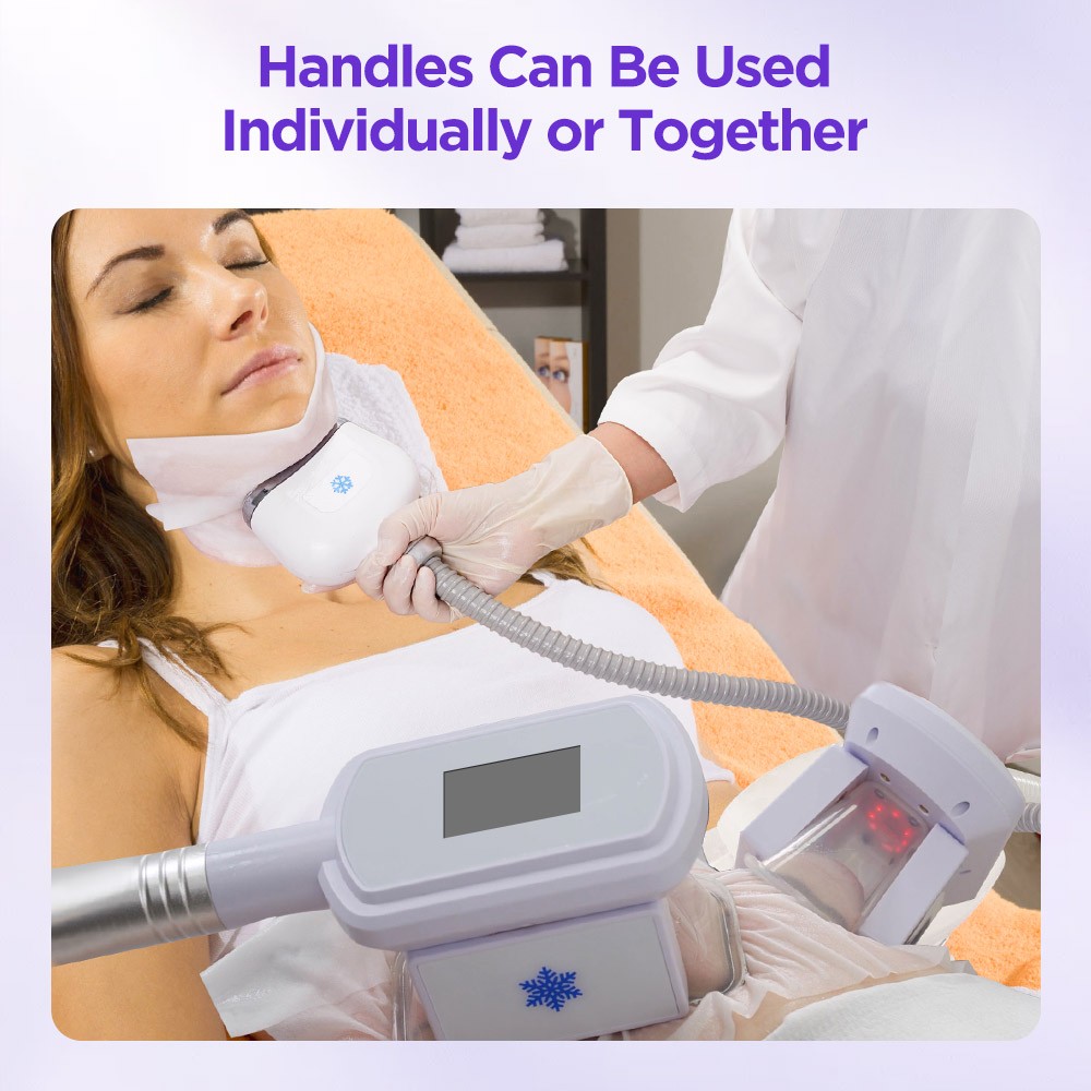 3 Handles Freezing Double Chin Removal Cryo Cool Therapy Body Care Spa Machine