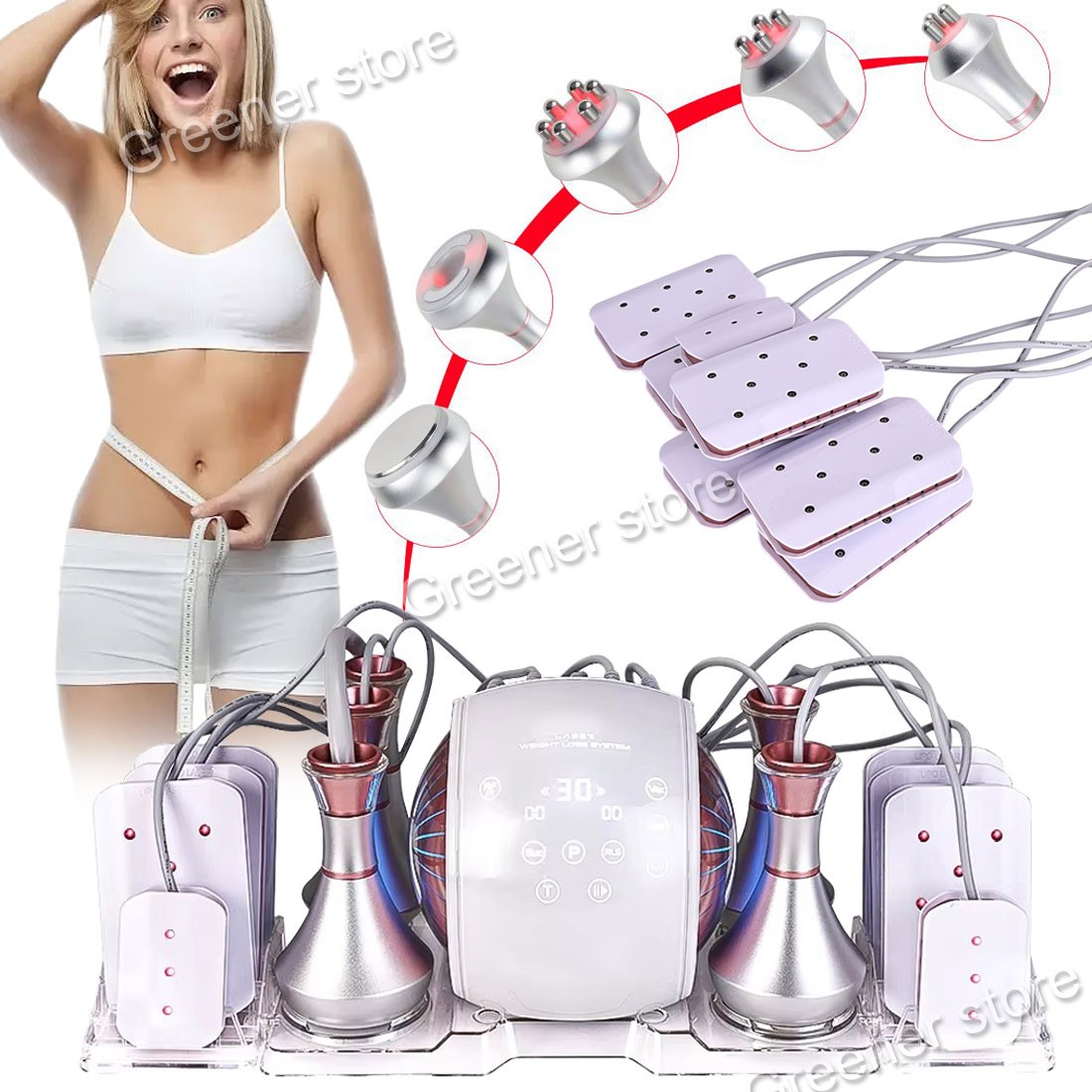 80K 6 In 1 Body Slimming Machine RF Anti-Wrinkle Rejuvenation Skin Lift Tighten