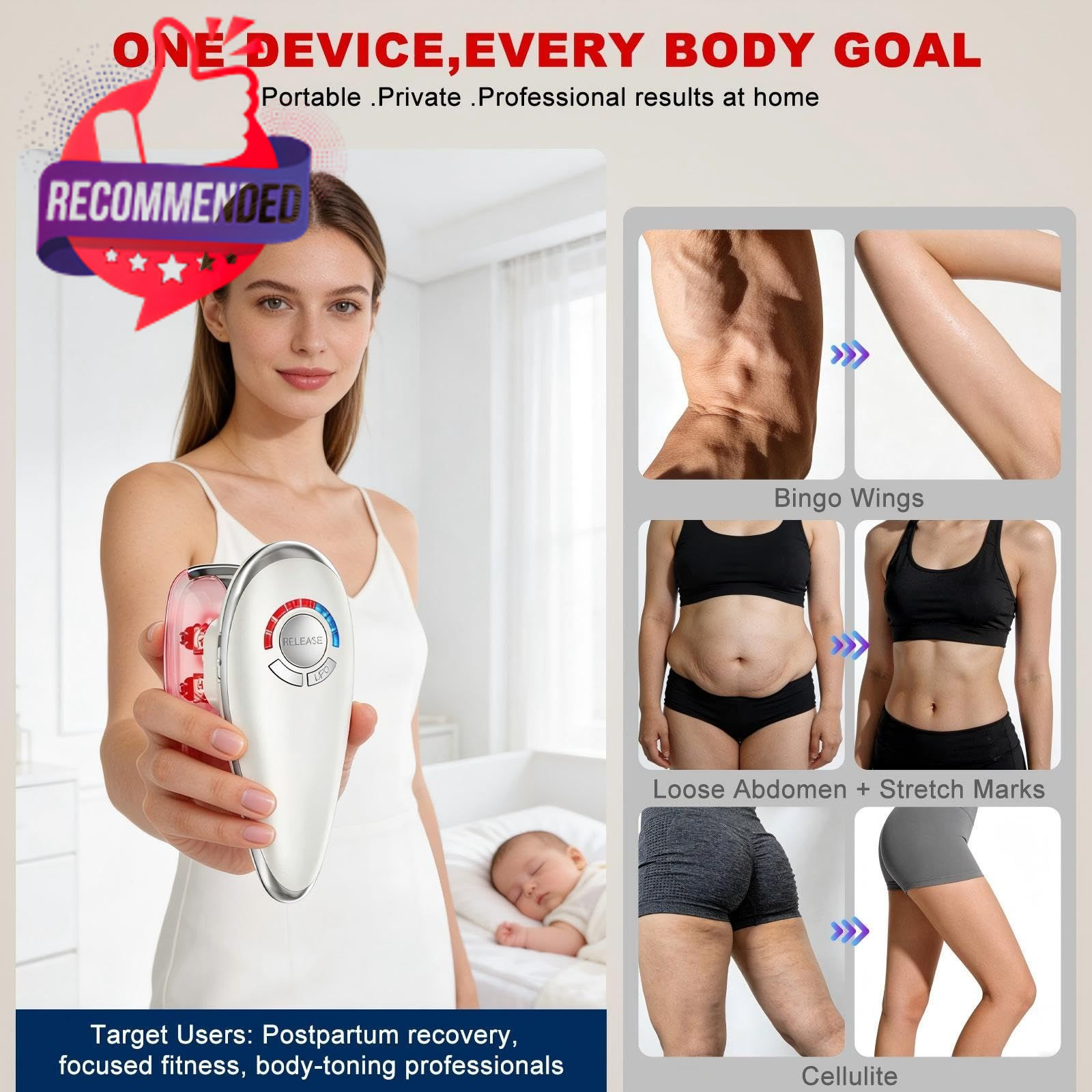 4-in-1 Electric Cellulite Massager & Body Sculpting Machine -5 Modes Adjustable