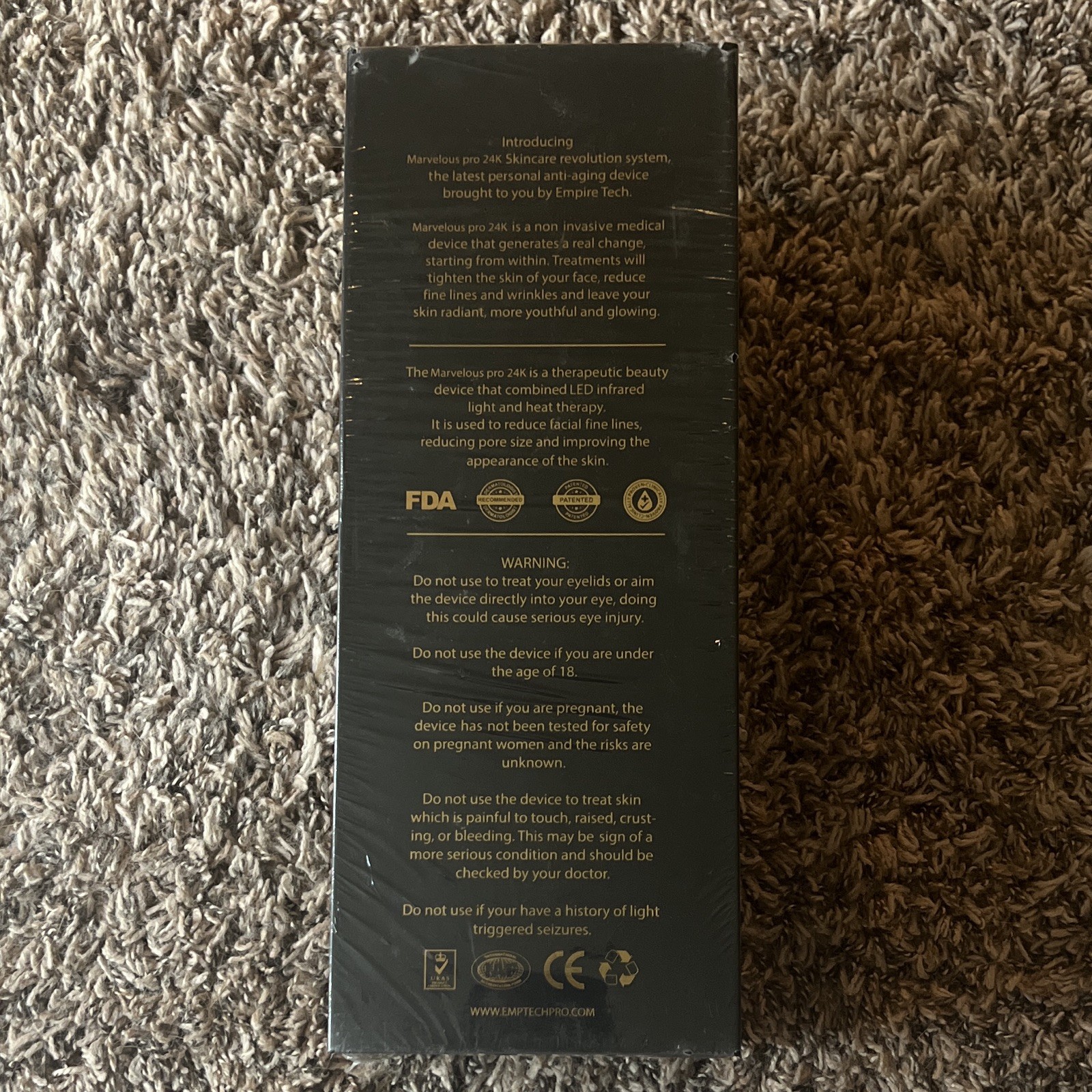 Empire Tech Marvelous Pro 24K Portable LED Light Therapy Skin Tightening