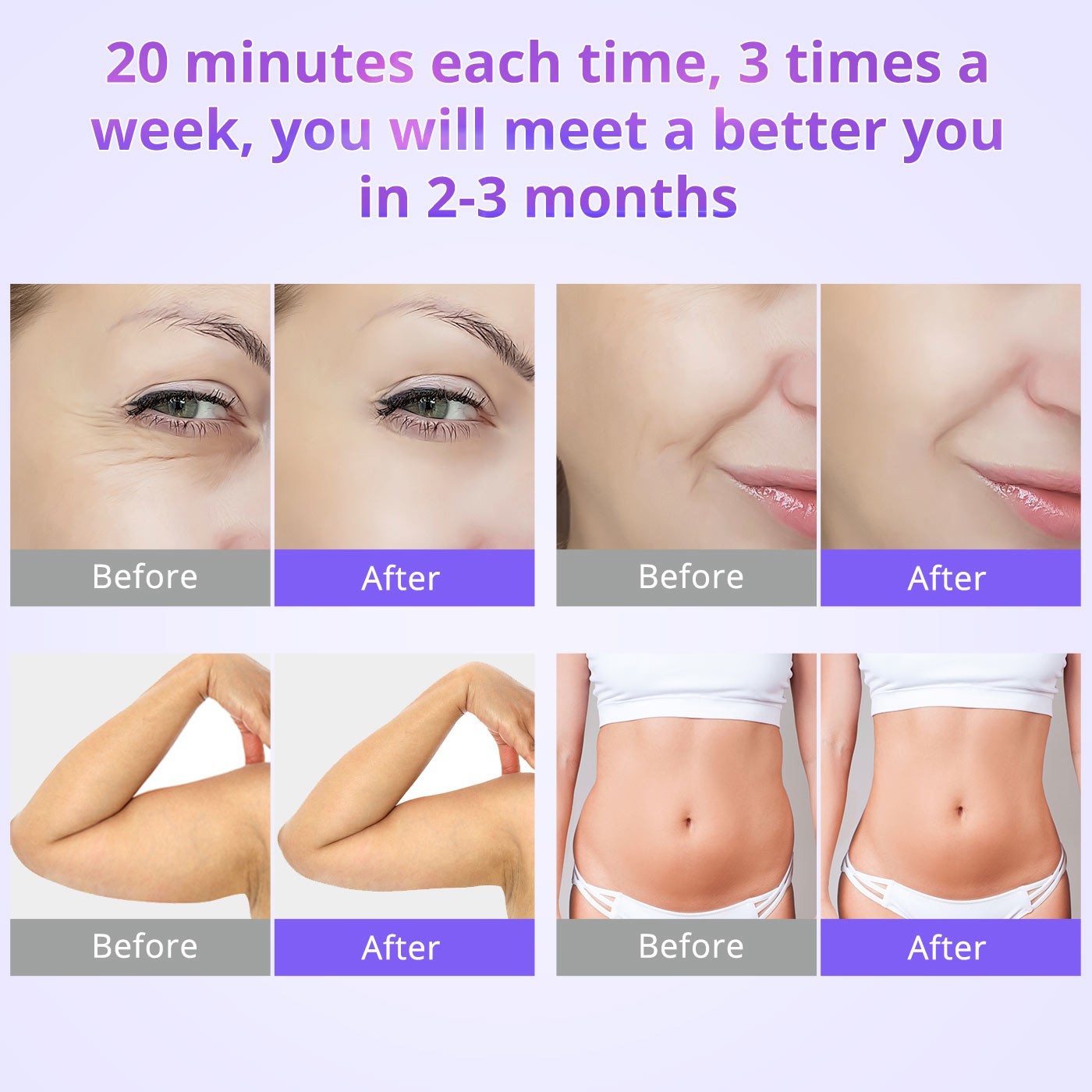 5 Attachments Beauty Machine for Improve Sagging Skin & Targeted Body Zones
