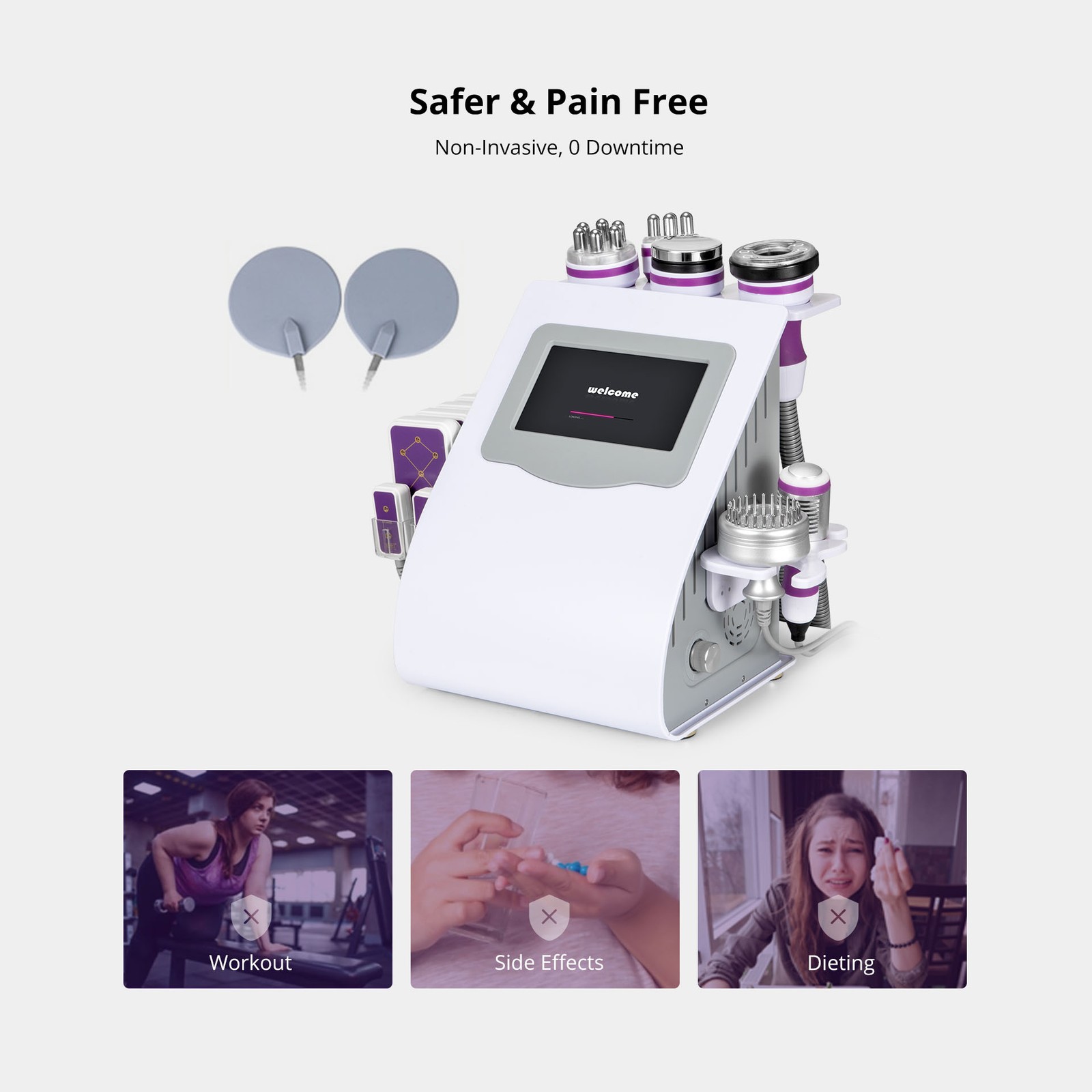 10 in 1 Beauty Machine for Body Massage Facial Skin Care Skin Lifting Weight Log